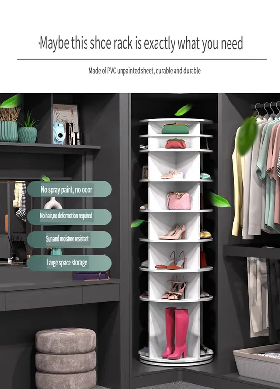 8 Tier Rotating Shoe Rack Tower — photo 3