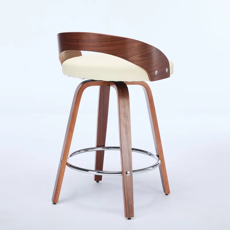 Bar Stools Set of 2 — Swivel Bar Height Stools with Low Back — photo 6