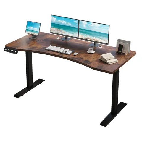 Dual Motor Curve Design Height Adjustable Electric Standing Desk