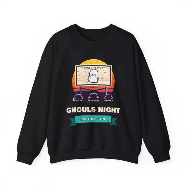 Ghouls Night Drive-In Crewneck Sweatshirt