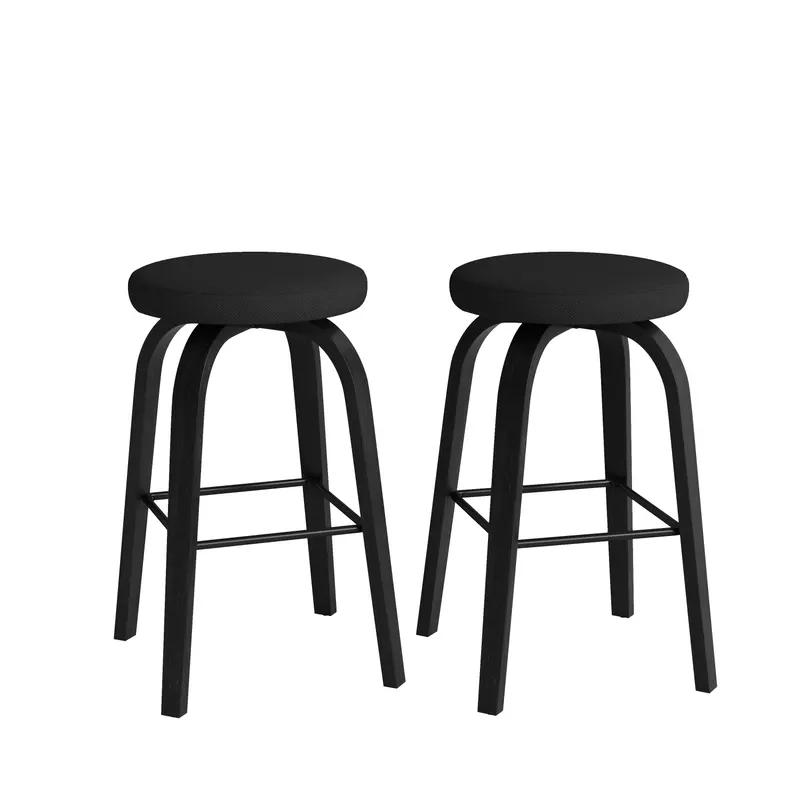 Swivel Bar Stools Set of 2 — Bar Height Backless 30 Bar Stool — photo 2