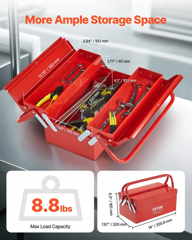 Metal Tool Box — 14-inch — photo 3