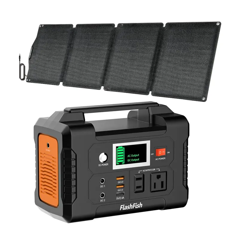200W Portable Power Station; Flashfish 40800mAh Solar Generator β photo 2
