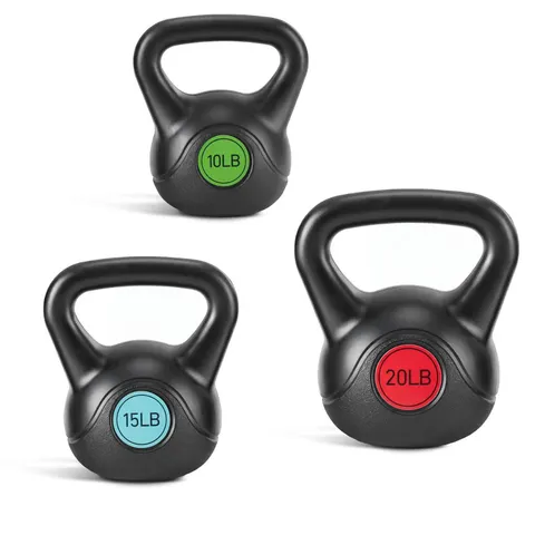 Hard Kettlebell Set — HDPE Coated Concrete Kettlebells