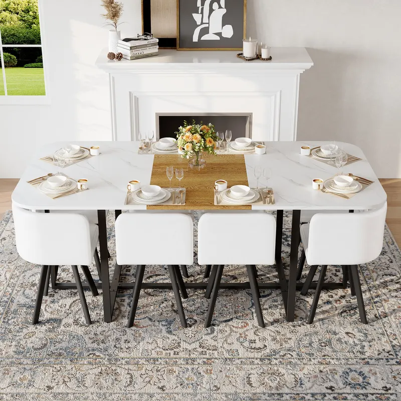 9-Piece Square Dining Table Set — photo 3