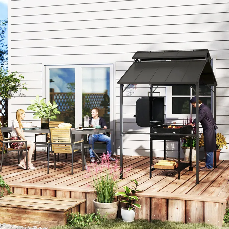 Hardtop Grill Gazebo with Double Metal Roof — photo 5