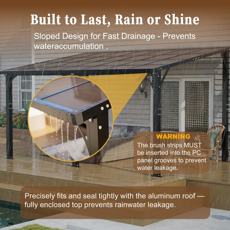 Hardtop Gazebo β Heavy Duty Outdoor Pergola with Tinted β photo 3