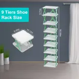 9Tier Narrow Entryway Shoe Rack for Entrydoor Plastic Vertical — photo 2