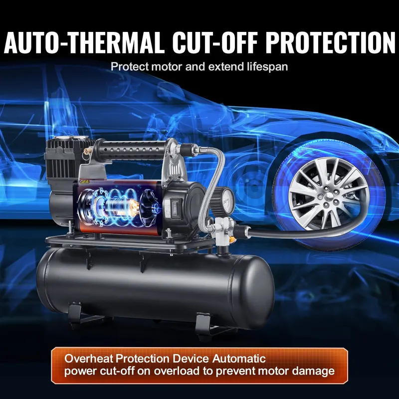 Heavy Duty Air Compressor & 6L Tank 6.35CFM Portable Tire — photo 2