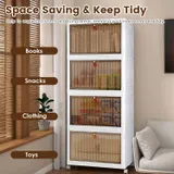 4Pc Foldable Storage Bins with Lid for Home Storage Front — photo 4