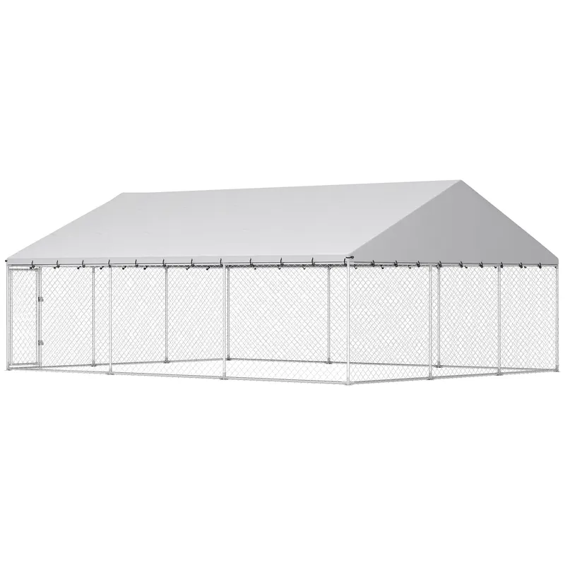 Heavy Duty Outdoor Dog Kennel with Waterproof Roof