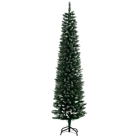 6FT Artificial Snow Dipped Christmas Tree Xmas Pencil Tree