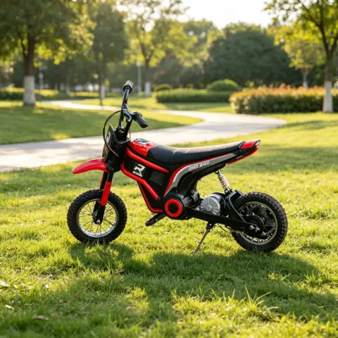 Red 12" Kids Electric Dirt Bike: 24V 350W Motor