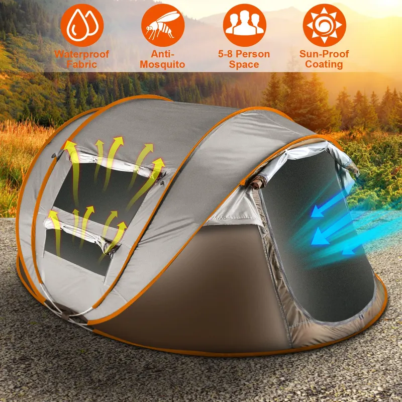 5-8 Person Tent Automatic Setup Camping Tent Waterproof Instant β photo 2