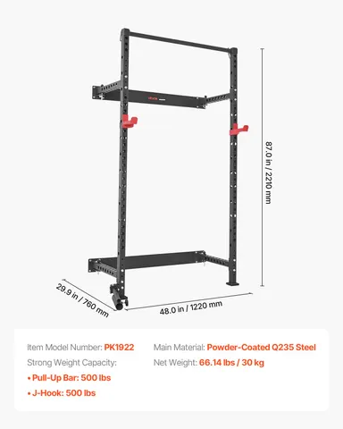 Folding Power Cage β Wall-mounted Power Rack Squat Rack