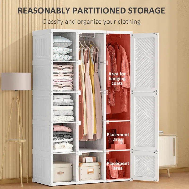 Portable Wardrobe Closet — Folding Clothes Storage Organizer — photo 5