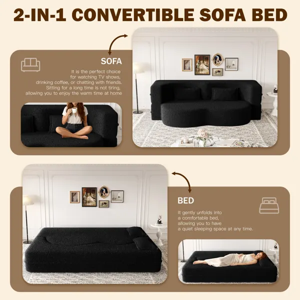 Modern Floor Sofa with 2 Pillows — photo 6