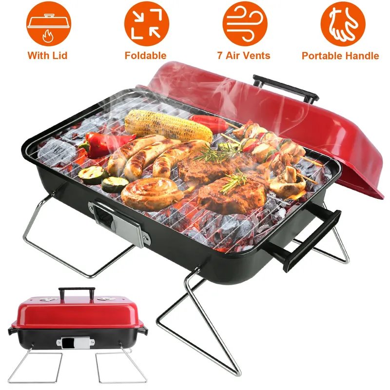 Portable Charcoal Grill Outdoor Tabletop Grill Small Barbecue β photo 8
