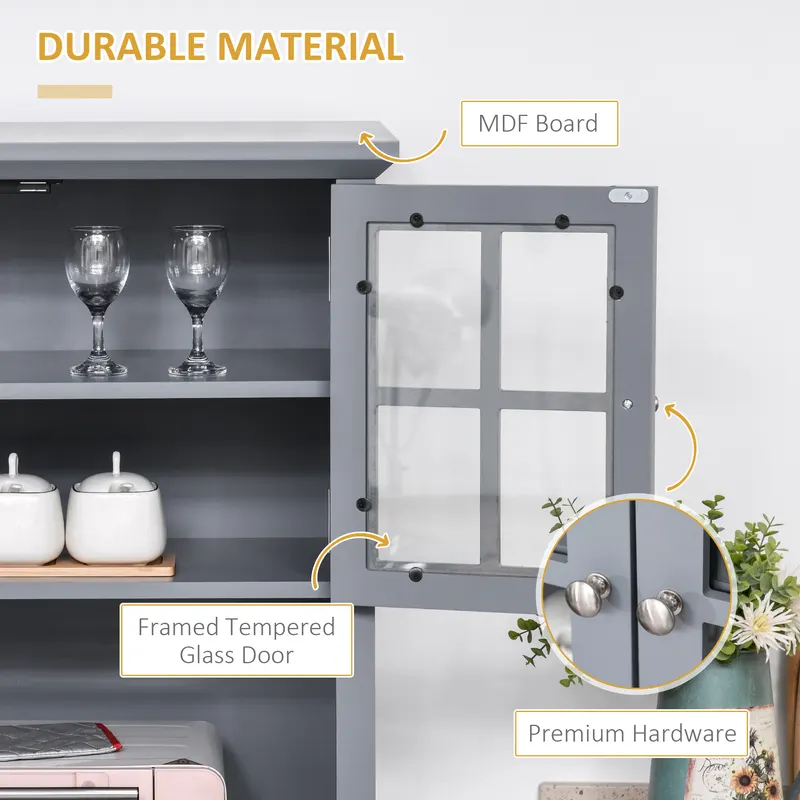Elegant Buffet with Hutch — Kitchen Pantry Storage Cabinet — photo 8