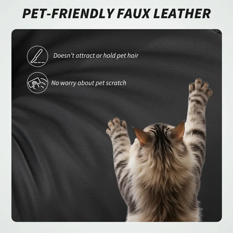 Office Chair with Massage β Pet-friendly Faux Leather Reclining β photo 5