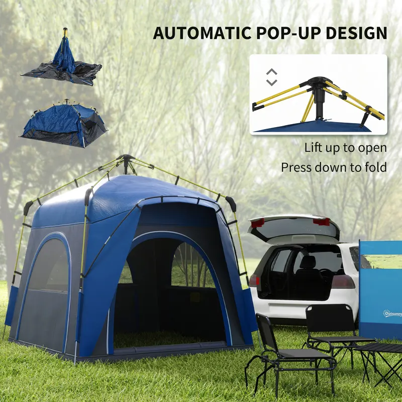 3 Person Pop Up Camping Tent Quick Setup Automatic Hydraulic — photo 7