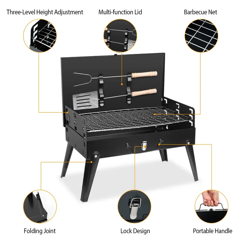 Portable Charcoal Grill for Spring Summer Outdoor Activities β photo 2