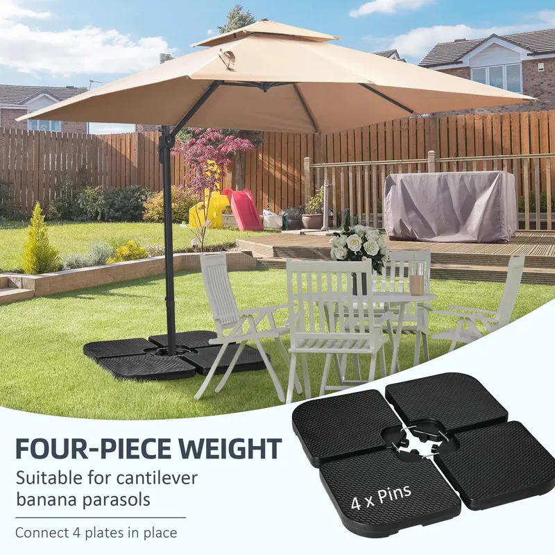 4PCs 175lb Cantilever Patio Umbrella Base Weights — photo 6