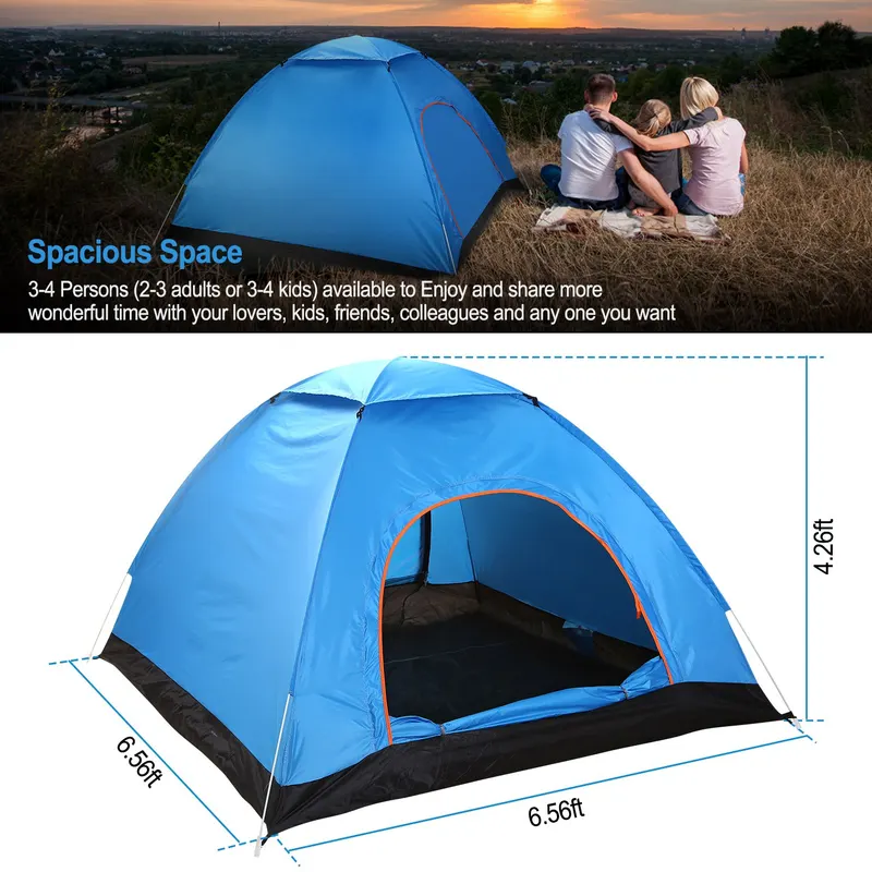 4 Persons Camping Waterproof Tent Instant Setup Tent — photo 5