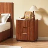 3 Drawers Nightstand Set of 2 — 23.6 Wide Modern Chest — photo 5