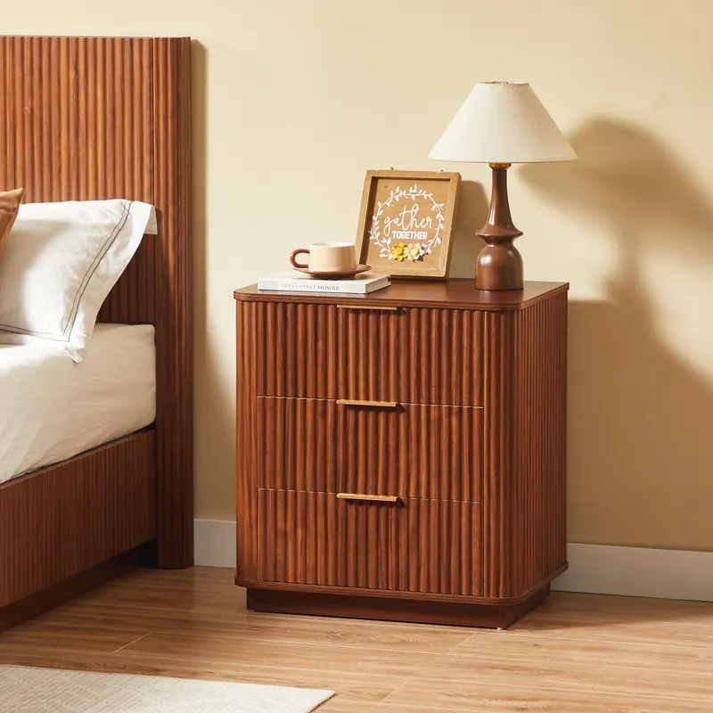 3 Drawers Nightstand Set of 2 — 23.6 Wide Modern Chest — photo 5