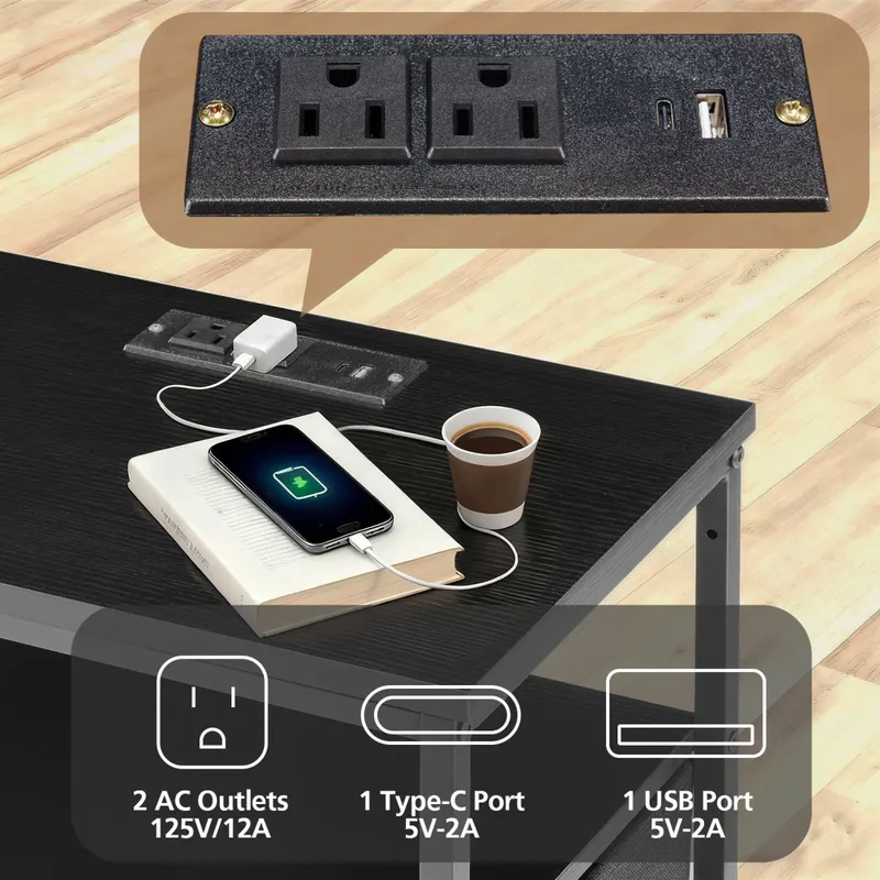 Nightstand with Charging Station β photo 2