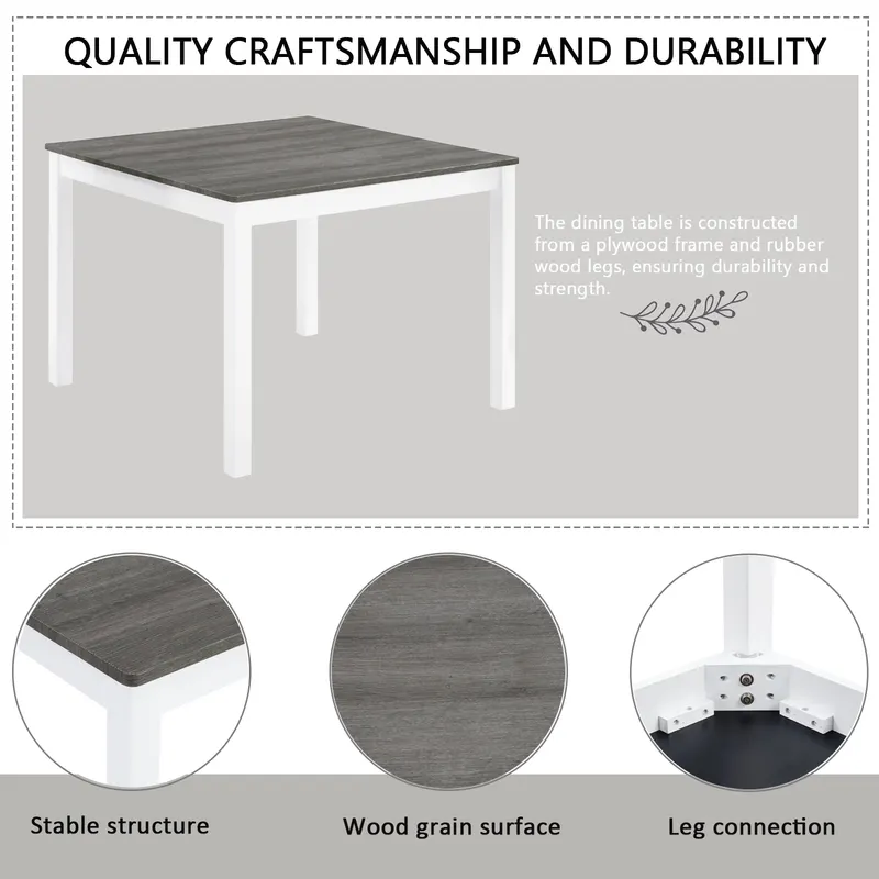 5-Piece Dining Table Set with 4 Chairs β photo 2