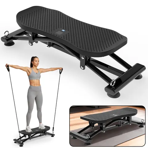 Sliding Ski Simulator with Resistance Bands