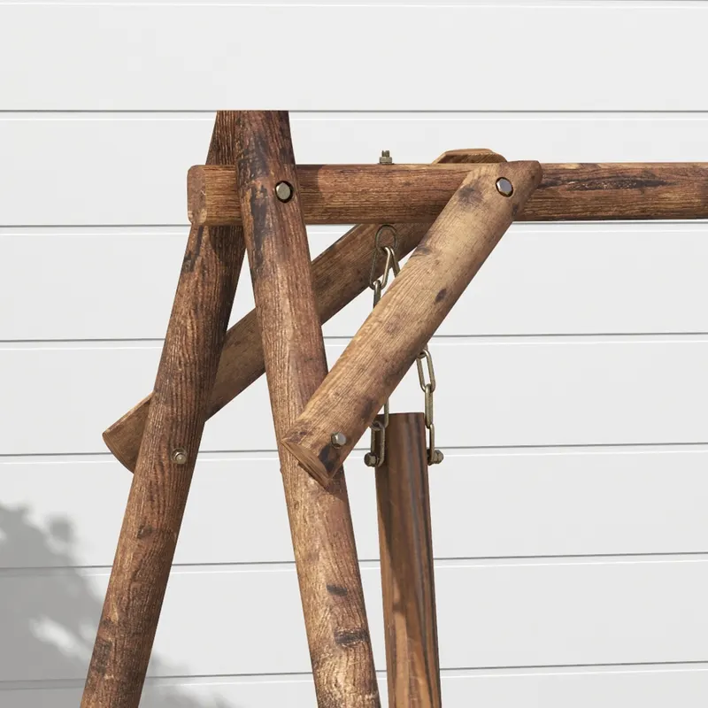 2-Seat Porch Swing with A-frame Stand β photo 6