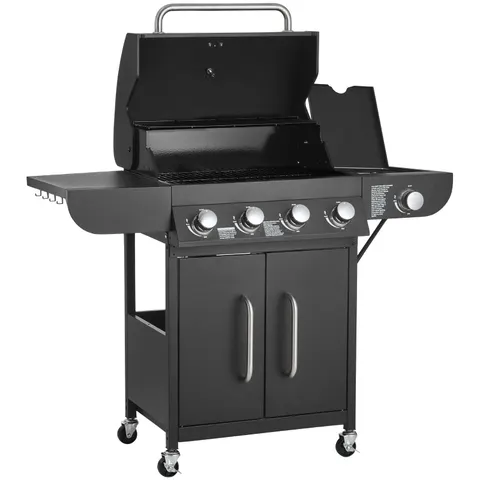 Gas Grill β 4 Burner Propane Gas Grill with Side Burner