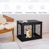 Dog Crate Furniture — 32" Small Dog Cage End Table with 2 Doors — photo 7