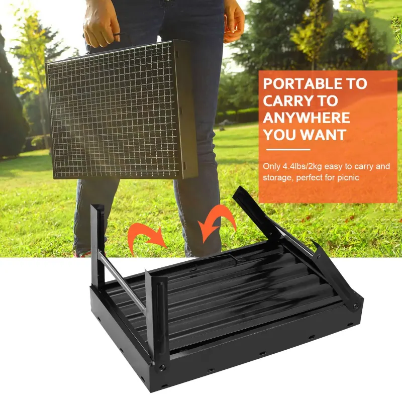 Portable BBQ Grill Foldable Charcoal Grill Lightweight Smoker β photo 2