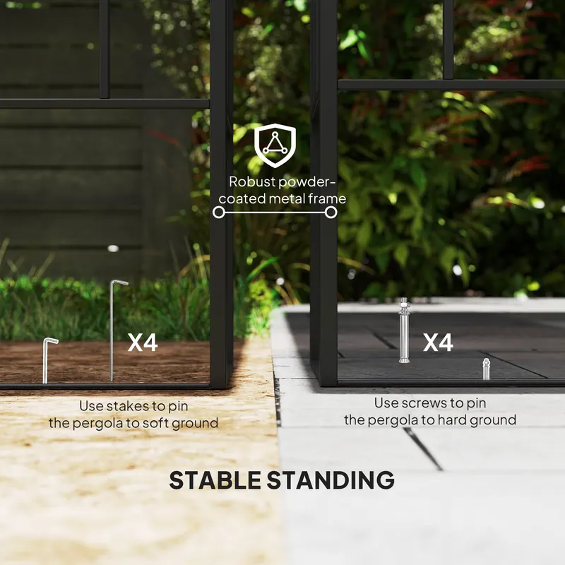 Outdoor Pergola Canopy — Metal Patio Canopy with Drainage Holes — photo 6