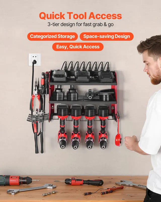 Power Tool Organizer with Charging Station β photo 5