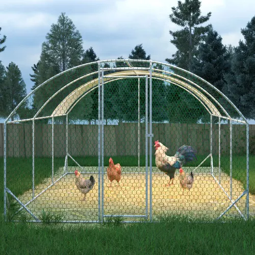 Large Chicken Coop Metal Chicken Run with Waterproof and Anti-UV — photo 2