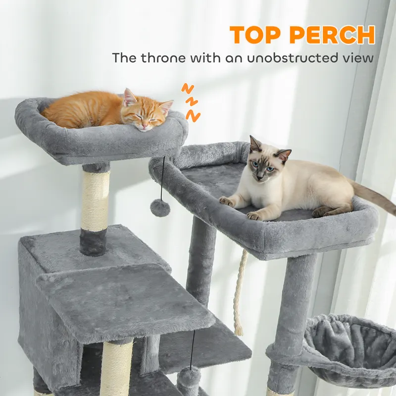 69" Cat Tree — Multi-level Cat Tower with 2 Condos and 3 — photo 6