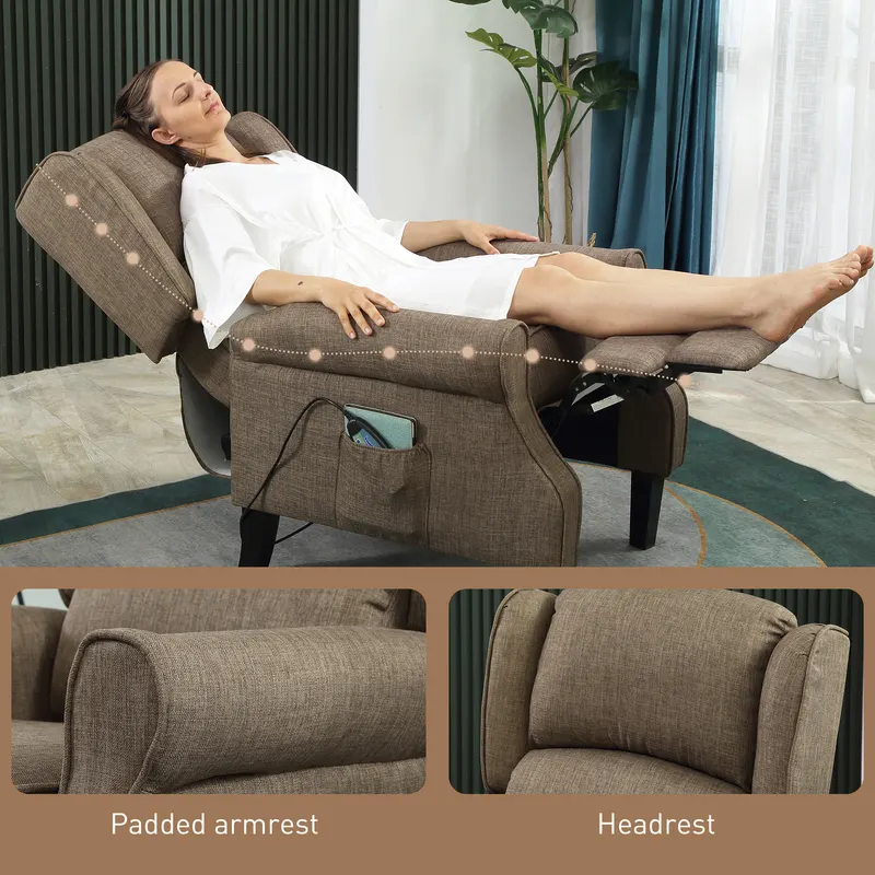 Vibration Massage Recliner Chair for Living Room with Heat β photo 4
