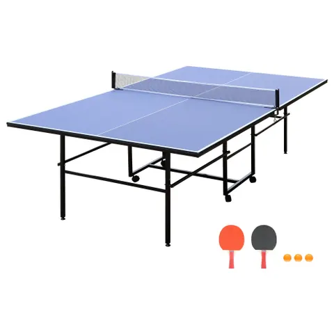 9ft Mid-size Table Tennis Table Foldable & Portable Ping Pong