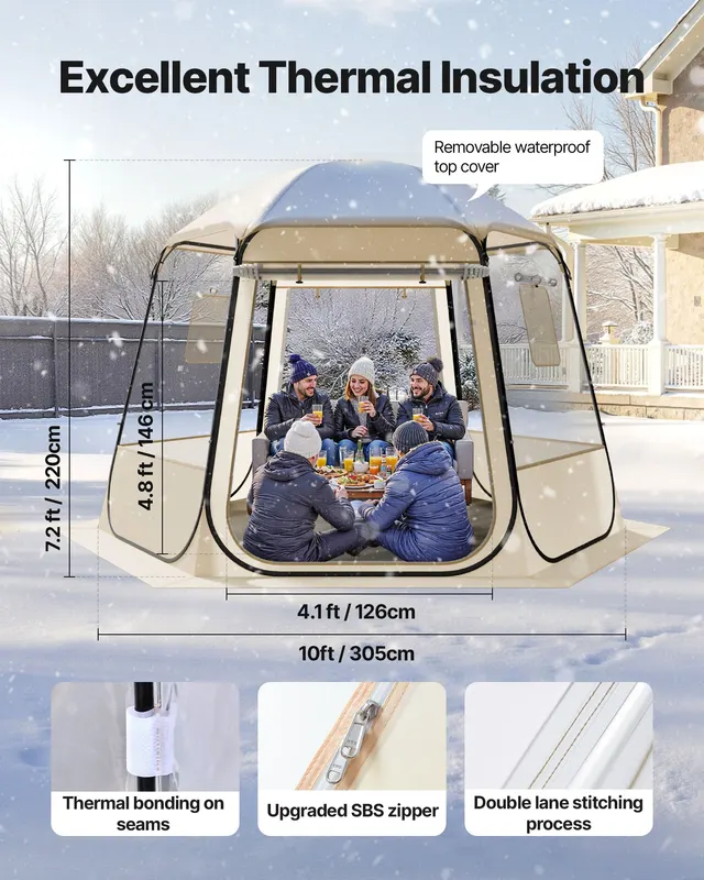 Pop Up Bubble Tent — 10 X 9.2 Ft Waterproof & UV-Resistant — photo 3