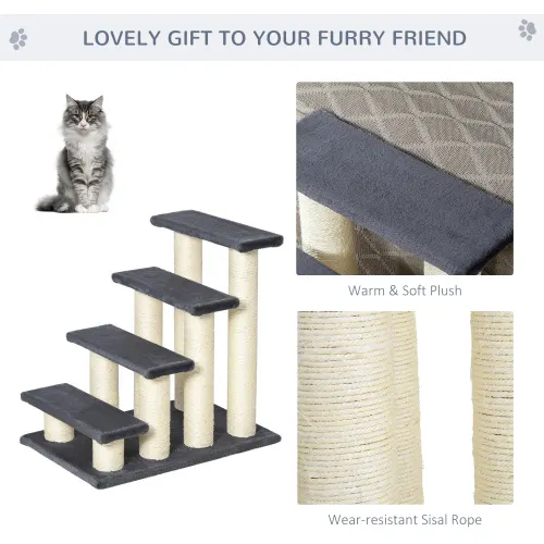 Pawhut Cat Tree with 4 Steps for High Beds Couch — photo 7