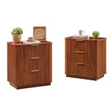 3 Drawers Nightstand Set of 2 — 23.6 Wide Modern Chest — photo 1