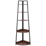 5 Tier Corner Shelf — 70" Tall Corner Bookshelf with Metal Frame — photo 1