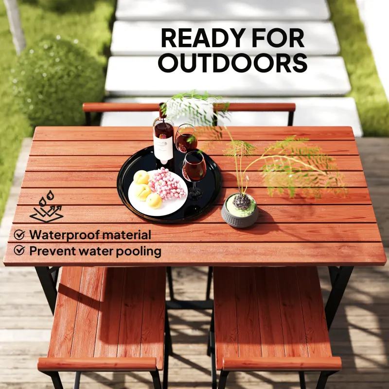 5 Piece Patio Bar Set with 47" Bar Height Table and 4 Bar Stools — photo 3