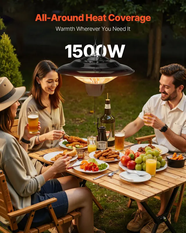 Hanging Patio Heater β 1500W Electric Space Infrared Heater β photo 4