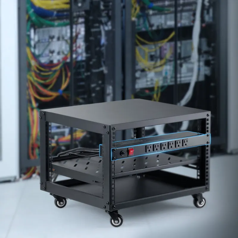 19" 1U PDU 12 Outlets Rack Mount Power Strip Surge Overload